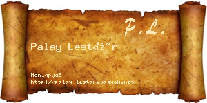 Palay Lestár névjegykártya
